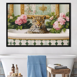 Leopard Luxe Floral Bathing - NicheCanvas