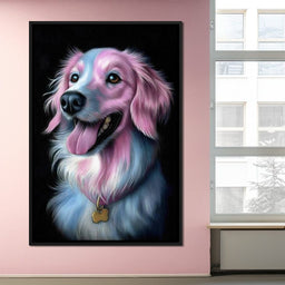Pink & Blue Golden - NicheCanvas