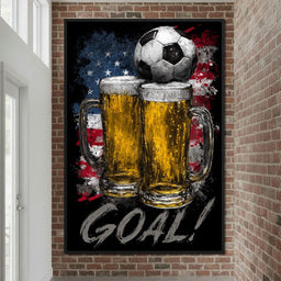 USA Soccer Beer Mugs Goal - NicheCanvas