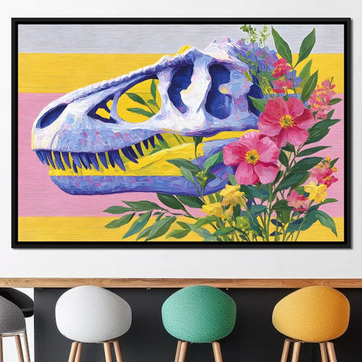 Dinosaur Bloom Fusion Canvas Print