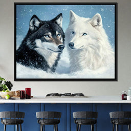Eternal Snowbound Wolves - NicheCanvas