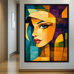 Geometric Elegance Portrait - NicheCanvas