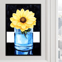 Golden Petal Reflection - NicheCanvas