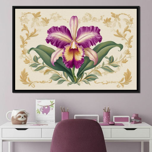 Regal Orchid Botanical Grace Canvas Print