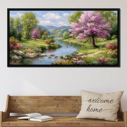 Springtime River Garden Melody - NicheCanvas
