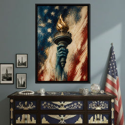 Liberty Igniting The Storm - NicheCanvas