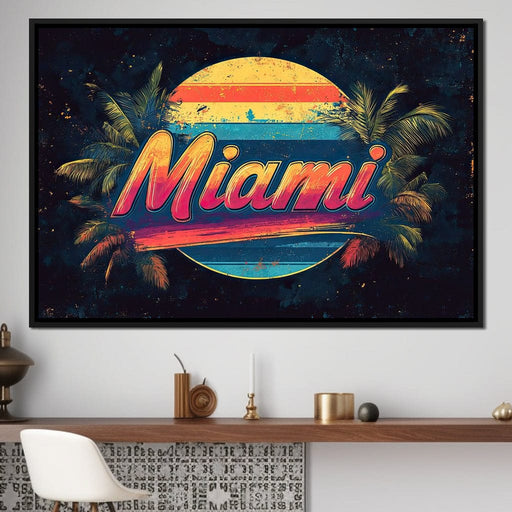 Miami Sunset Retro Vibes Canvas Print