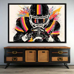 Gridiron Impact Burst of Color - NicheCanvas
