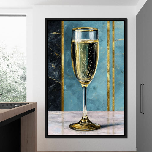 Gilded Champagne Elegance Canvas Print