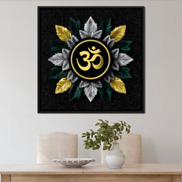 Golden Leaf Mandala Aura - NicheCanvas