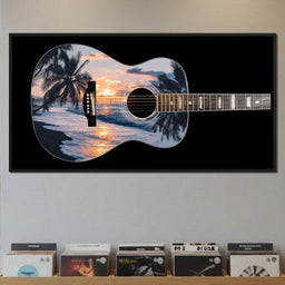 Tropical Sunset Guitar Dream - NicheCanvas