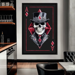 Ace Skeleton High Stakes Elegance - NicheCanvas