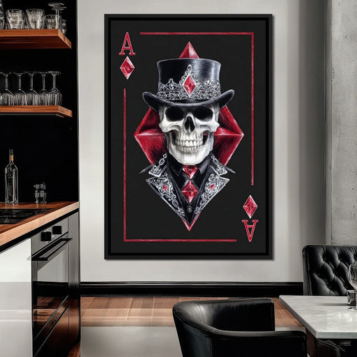 Ace Skeleton High Stakes Elegance Canvas Print