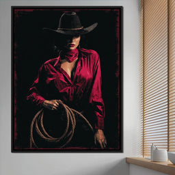 Midnight Cowgirl Red Blouse - NicheCanvas