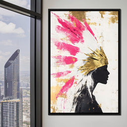 Golden Feathered Majesty - NicheCanvas