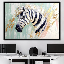 Zebra Brushstrokes - NicheCanvas