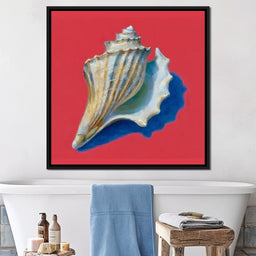 Seashell Symphony on Crimson - NicheCanvas