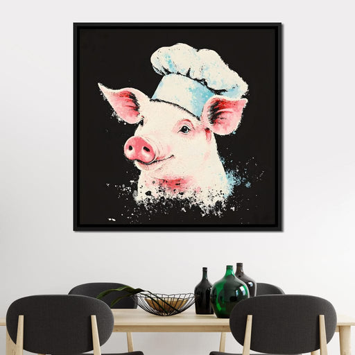 Cheerful Chef Piglet Canvas Print