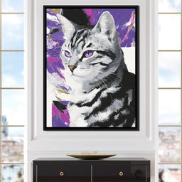 Violet Eyed Feline Muse - NicheCanvas