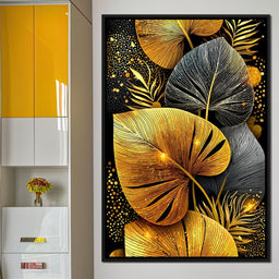 Golden Leaves Nightfall Magic - NicheCanvas
