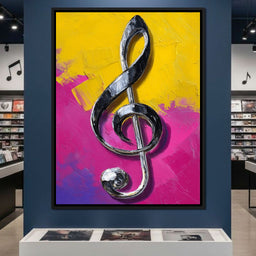 Electric Treble Clef Glow - NicheCanvas