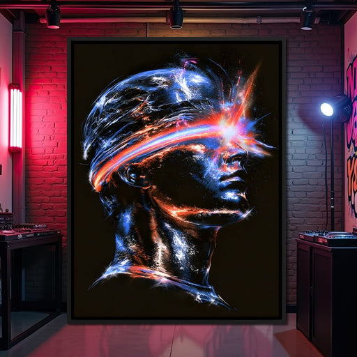 Synthwave Abstract Master Mind Canvas Print