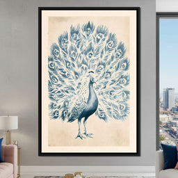 Royal Crest Of The Indigo Plumage - NicheCanvas