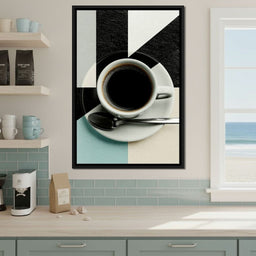 Geometric Morning Ritual Composition - NicheCanvas
