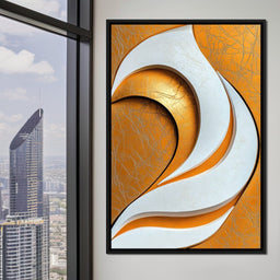 White and Gold Harmony - TooplesArt - NicheCanvas