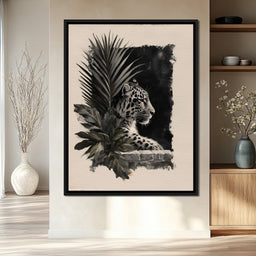 Feline Watch Over Stone Wall - NicheCanvas