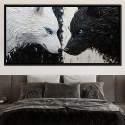 Duality of Wolf Spirits - NicheCanvas