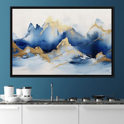 Golden Sapphire Alpine Peaks - NicheCanvas