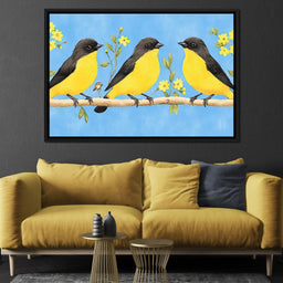 Golden Songbirds Gathering - NicheCanvas