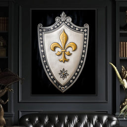 Shield of Golden Elegance Fleur De Lys - NicheCanvas