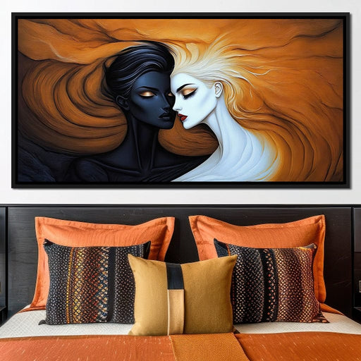 Love in Contrast - TooplesArt Canvas Print