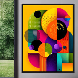 Vivid Geo Orbit Kaleidoscope - NicheCanvas