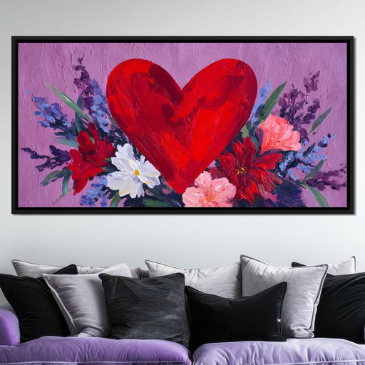 Heartflower Bouquet Canvas Print