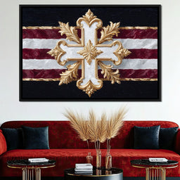 Baroque Gold Cross Majesty - NicheCanvas