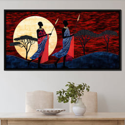 Moonlit Maasai Journey - TooplesArt - NicheCanvas