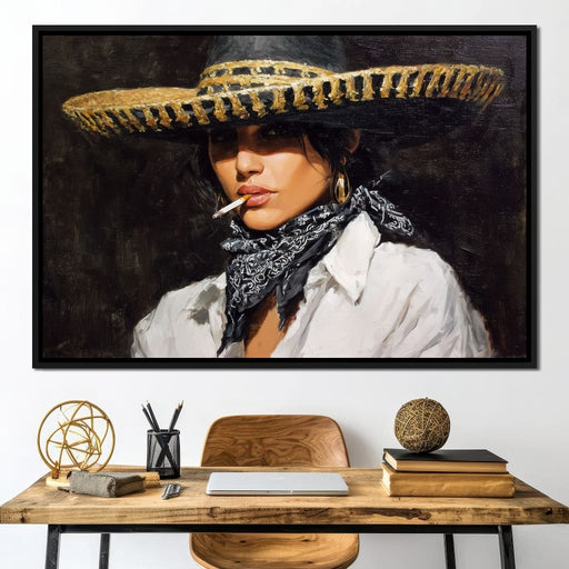 Smoky Bandit Hat Portrait Canvas Print