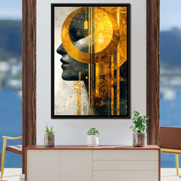 Golden Geometric Elegance - NicheCanvas