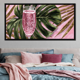 Pink Fizz Monstera Gold - NicheCanvas