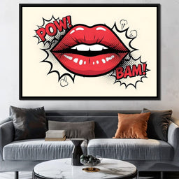 Vivid Lips Pop Explosion - NicheCanvas