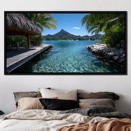 Tranquil Island Paradise Scene - NicheCanvas