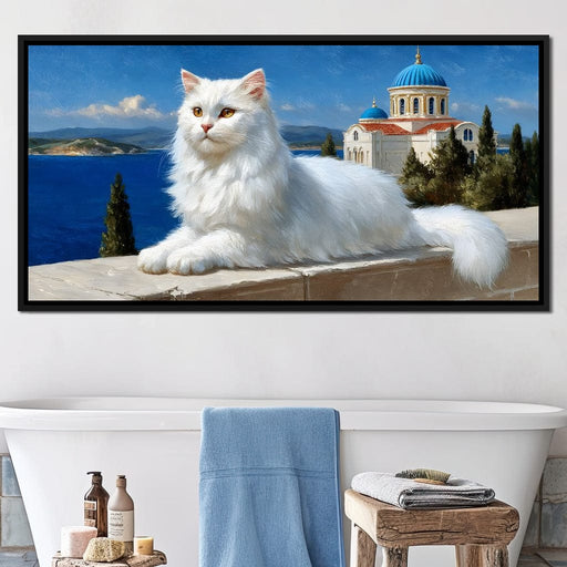 White Guardian of Aegean Canvas Print