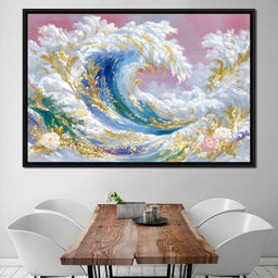 Golden Waves of Dreams - NicheCanvas