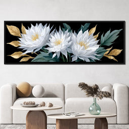 White Lotus Gold Leaf Bouquet - NicheCanvas