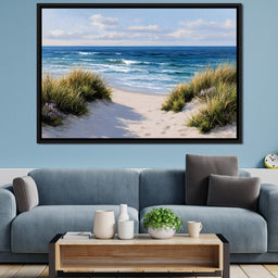 Waves Beyond the Dune Pathway - NicheCanvas