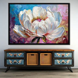 Alabaster Blossoming Petals - NicheCanvas