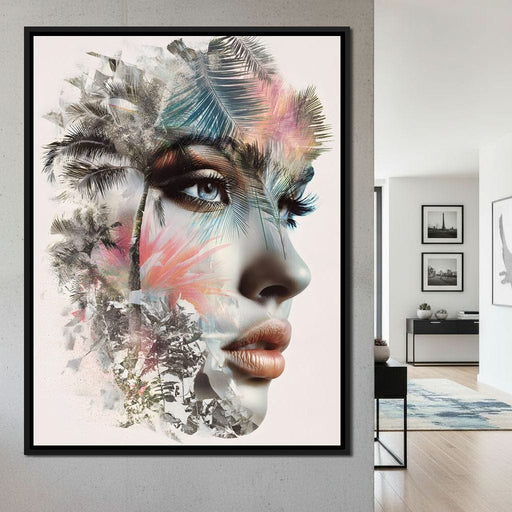 Tropical Muse Leaf Portrait Canvas Print